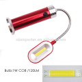 ABS Head and Aluminium Holder Magnet In the Bottom Powered by AAA Battery Flexible 1W COB LED Book Light